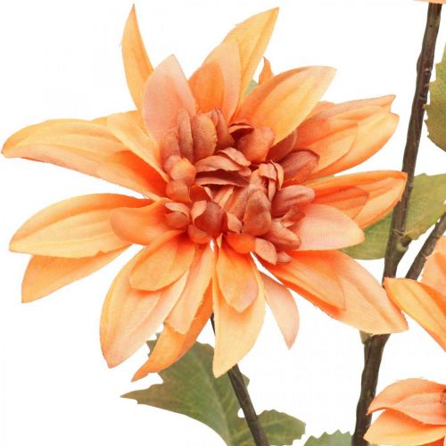 Floristik24 Dekoblume Dahlie, Herbstdeko, Seidenblume Orange 55cm Ø9/11cm