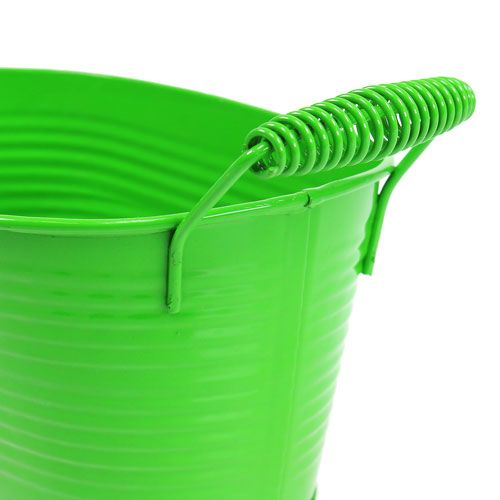 Floristik24 Blechschale oval Grün 20cm x 12cm x 9cm