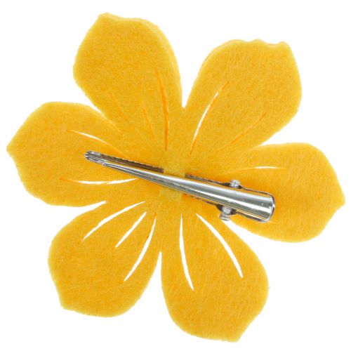 Floristik24 Filzblume am Clip 7cm 24 St