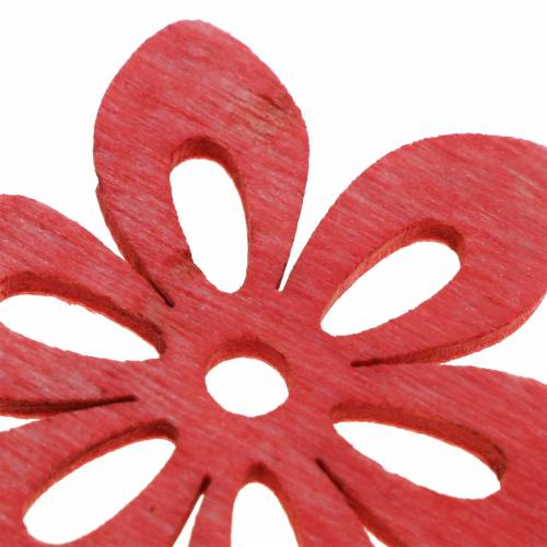 Floristik24 Streudeko Blume Holz Orange, Gelb, Grün 4cm 72 St