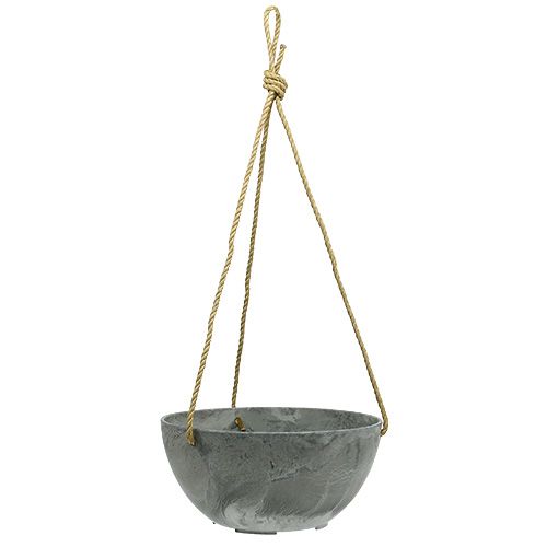 Floristik24 Blumenampel „Fiona“ Ø25cm H12cm Grau