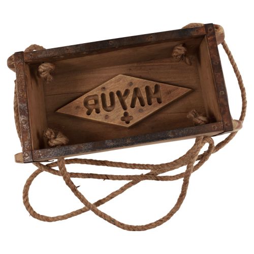 Floristik24 Blumenampel Holz Ziegelform Holz Upcycling 31,5×15×10cm