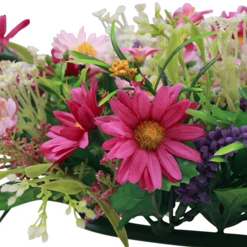 Floristik24 Blumenkranz künstlich Türkranz Rosa Lila Ø30cm H10cm