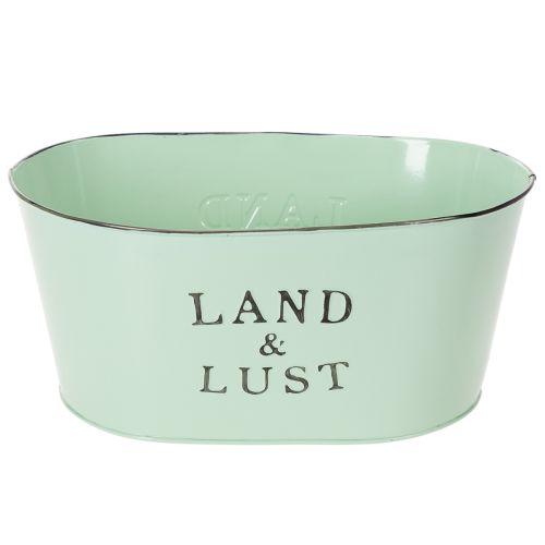 Blumenschale oval aus Metall Mint mit Vintage-Design 27×18×12 cm online kaufen | Floristik24.ch