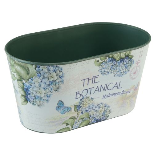 Blumenschale oval Hortensien Kunststoff Schale 21,5×12,5cm H11cm