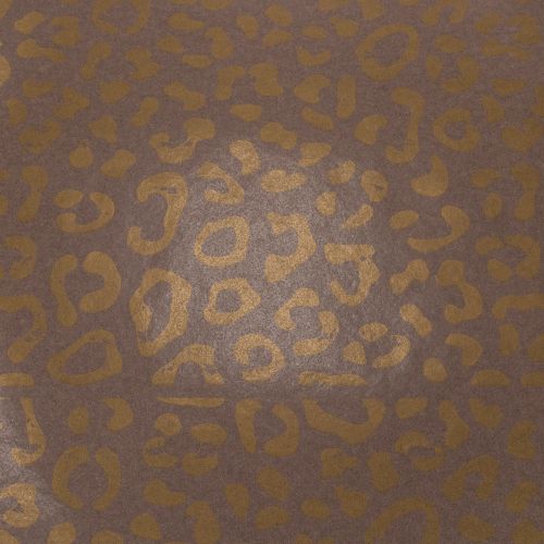 Blumenseide braun mit goldenem Leopardenmuster nassfest 50 x 75 cm 20 Stück | Floristik24.ch