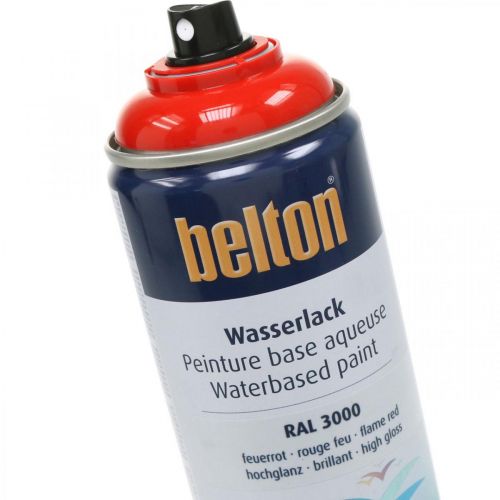 Floristik24 Belton free Wasserlack Rot Hochglanz Farbspray Feuerrot 400ml