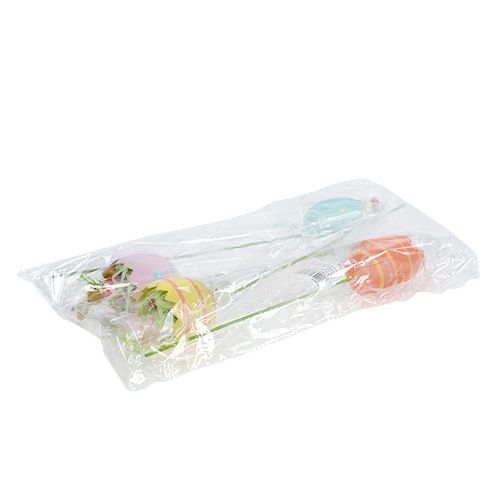 Floristik24 Blumenstecker Ei mit Tier sort. 8cm L30cm 4St