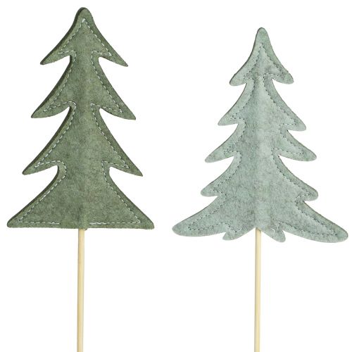 Artikel Blumenstecker Filz Deko Grün Tannenbaum 11x3,5cm 6 St