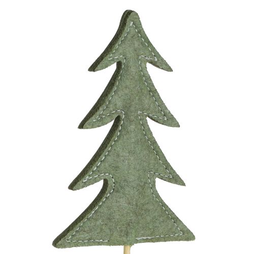 Artikel Blumenstecker Filz Deko Grün Tannenbaum 11x3,5cm 6 St