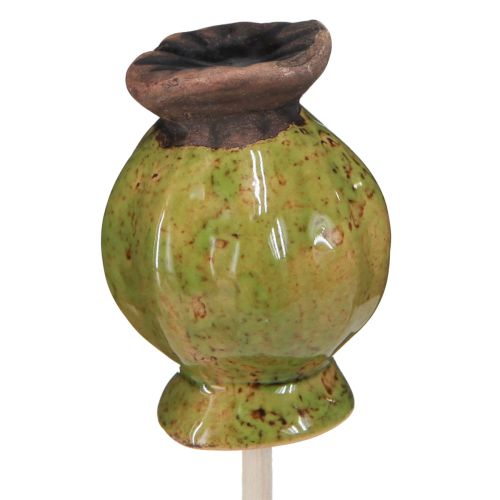 Artikel Blumenstecker Keramik Mohn Deko 3 Farben Ø3,5cm 6 St