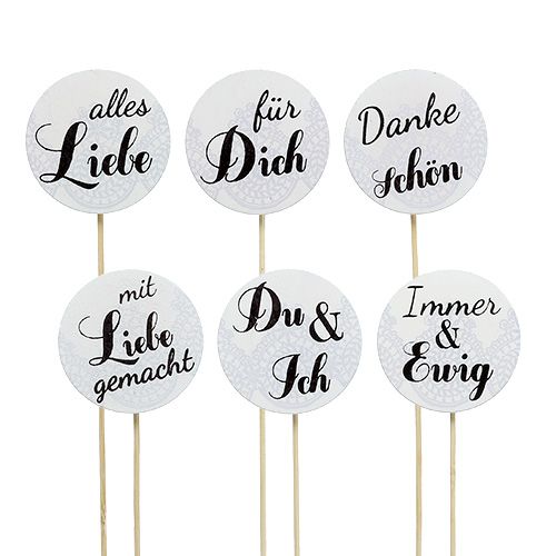 Floristik24 Stecker mit Spruch sort. 24 St