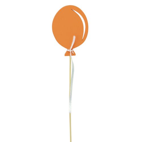 Floristik24 Blumenstecker Strauß Deko Kuchentopper Luftballon Orange 28cm 8St