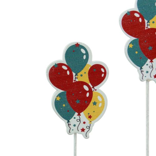 Artikel Blumenstecker Strauß Deko Kuchentopper Luftballons Bunt 26cm 15 St
