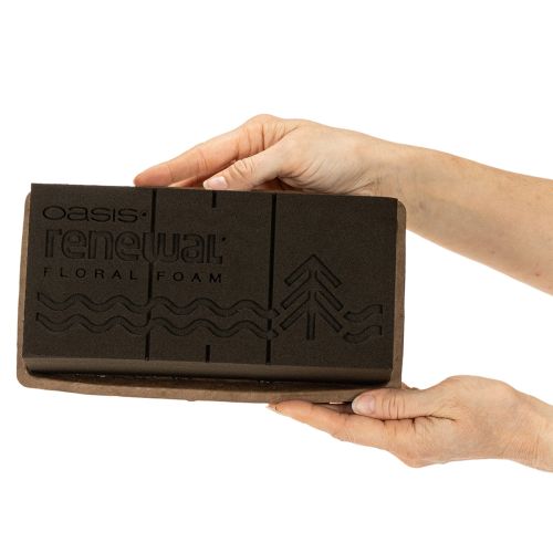 Artikel OASIS® Renewal® Floral Foam Biolit® Steckschaumziegel 1/1, braun, 24 × 13 × 8 cm, 2 Stück