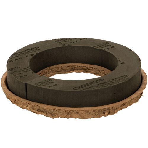 OASIS® Renewal® Floral Foam Biolit® Blumensteckschaum-Ring, 24 cm, schwarz, 2 Stück