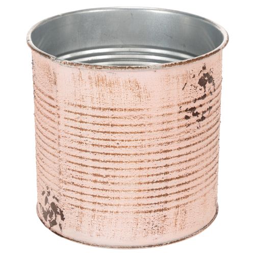 Blumentopf Metall Lachs Ø15,5cm H15cm mit Vintage-Dekor für Innen- und Aussenbereich | Floristik24.ch