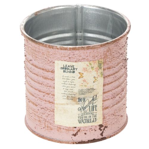Blumentopf Metall rund Altrosa Ø 8 cm H 7,5 cm für Fensterbank & Deko online kaufen | Floristik24.ch