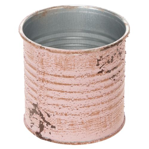 Blumentopf Metall rund Altrosa Ø 8 cm H 7,5 cm für Fensterbank & Deko | Floristik24.ch