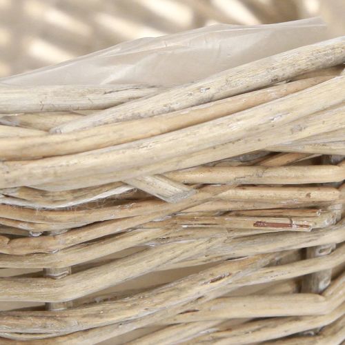 Artikel 2er Set Vintage Weidenkorb Blumentopf Ø20cm Grauweiß