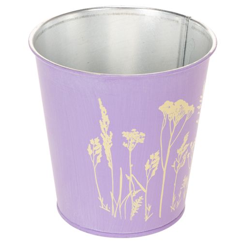 Metall-Übertopf 3er-Set Blumenmotiv in Pastellfarben 10 cm für Innenbereich | Floristik24.ch