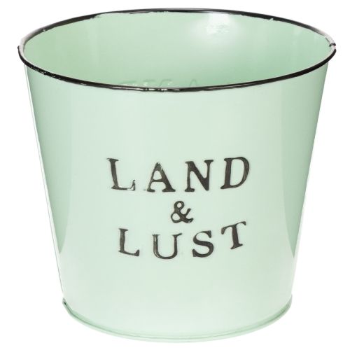 Artikel Blumentopf Mint Metall Übertopf Landhaus Ø17cm H15,5cm