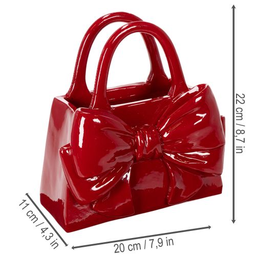 Deko Vase Handtasche aus
