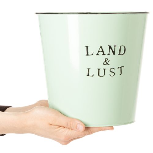 Blumentopf Metall Vintage Design Mintgrün Ø21,5×H16,5cm Innen- und Aussendekoration | Floristik24.ch