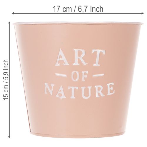 Artikel Zink-Blumentopf Altrosa Ø17,5cm H15cm Art of Nature