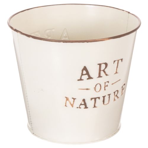 Artikel Blumentopf Metall Creme „Art of Nature“ Ø17,5 cm H15 cm