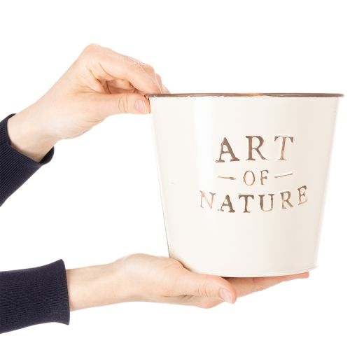Artikel Blumentopf Metall Creme „Art of Nature“ Ø17,5 cm H15 cm