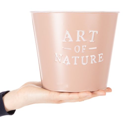 Runder Blumentopf Art of Nature aus Metall 17 cm im 3er-Set in Pastellfarben | Floristik24.ch