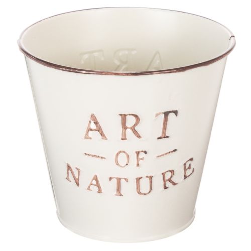 Floristik24 Blumentopf Zink Creme Ø15cm H13,5cm