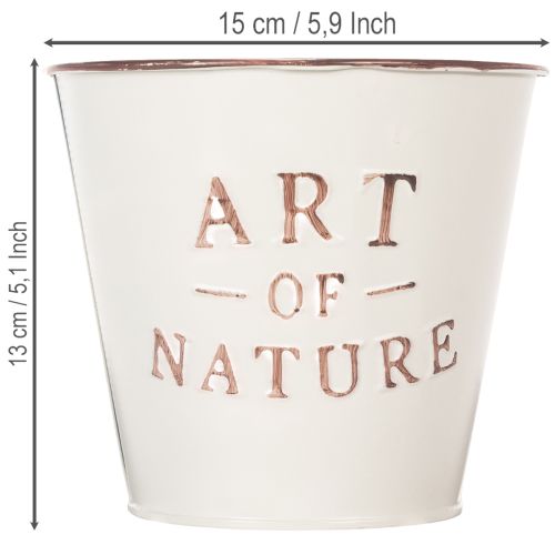 Artikel Blumentopf Zink Creme Ø15cm H13,5cm