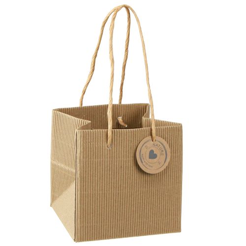 Floristik24 Blumentopf aus Papier Gerippt mit Folie 12x12cm 8 St