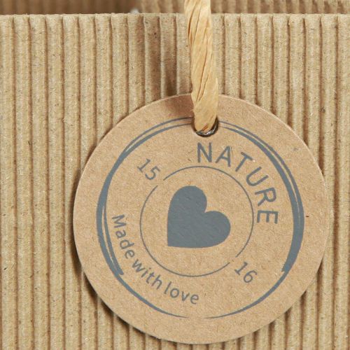 Floristik24 Blumentopf aus Papier Gerippt mit Folie 12x12cm 8 St