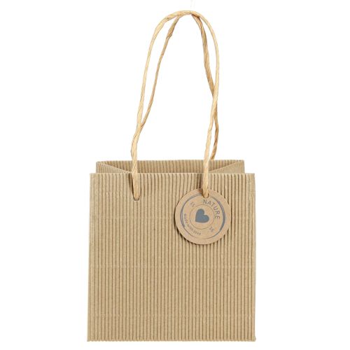 Floristik24 Blumentopf aus Papier Gerippt mit Folie 12x12cm 8 St