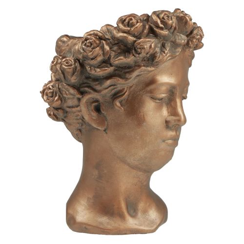 Floristik24 Blumentopf Gesicht Pflanzkopf Übertopf Beton H27,5cm