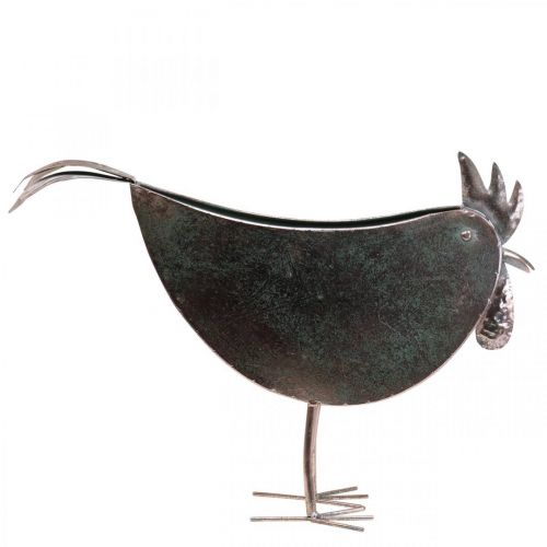 Artikel Blumentopf Huhn Metall Vogel Metallic Rosé 51×16×37cm