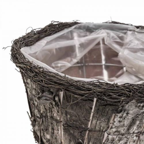 Artikel Blumentopf Birkenrinde Reben Rund Ø33cm H16cm Dekoration