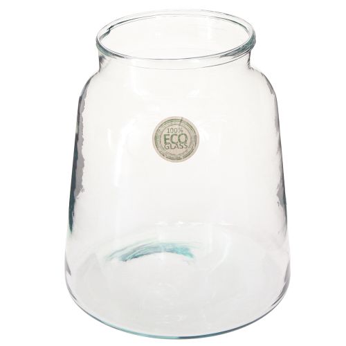 Floristik24 Blumenvase Glas Klar Glasvase Tischdeko Ø18cm H22cm