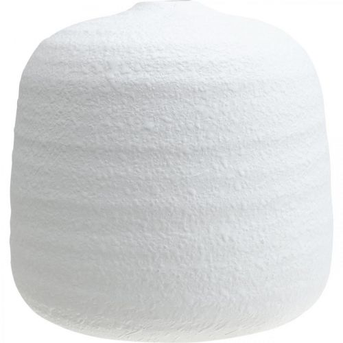 Artikel Blumenvase, Keramik Vase, Deko Vase Weiß Ø19cm H18cm