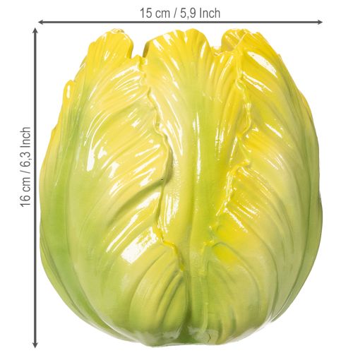 Artikel Blumenvase Auffallendes Tulpen Motiv Perfekt für Wohnzimmer Dekoration 16cm 2St