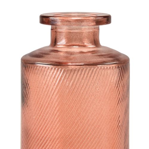 Floristik24 Blumenvase Mini Glas Deko Retro H13cm Orange 4St