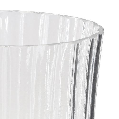 Artikel Blumenvasen aus Glas Vase Retro Klar Ø12cm H24cm 2St