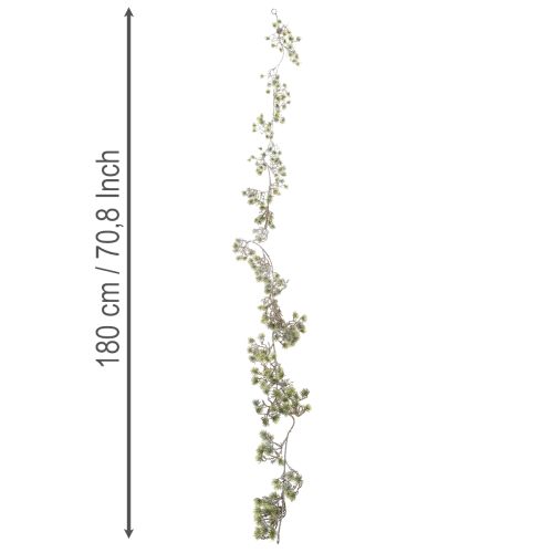 Künstliche Bonsai-Girlande 180 cm grün-weiss für winterliche Dekoration | Floristik24.ch