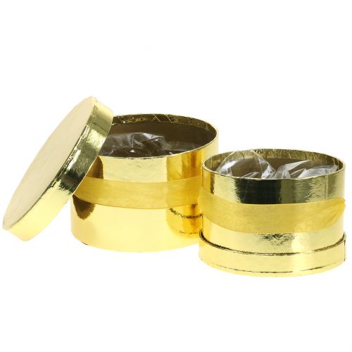 Floristik24 Blumenbox Gold Ø14/16cm 2St