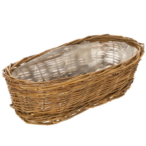 Brotkorb oval 30 cm Weide ungeschält mit Kunststoffeinsatz natur dunkel online kaufen | Floristik24.ch