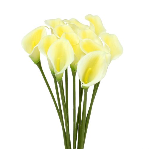 Floristik24 Künstliche Calla Gelb 57cm 12 St