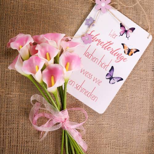 Floristik24 Calla Deko-Blume Rosa 57cm 12St
